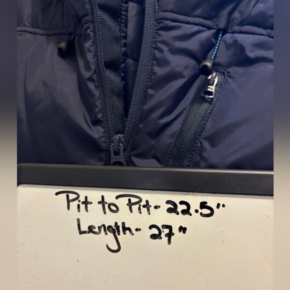 Lands’ End Navy Blue Down feather Filled Puffer coat Men Unisex Small - Picture 5 of 5